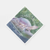 ベビータートルハッピーブラズデイ スタンダードランチョンナプキン (角)