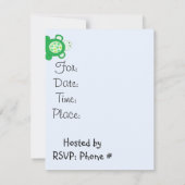 ベビータートルベビーシャワー 招待状 (裏面)