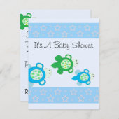 ベビータートルベビーシャワー 招待状 (正面/裏面)