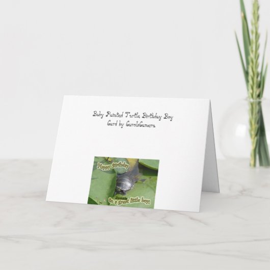 ベビータ色彩の鮮やかートル誕生日フォーボーイ カード (裏面)