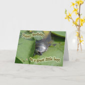 ベビータ色彩の鮮やかートル誕生日フォーボーイ カード (黄色い花)