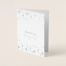 ベビーダストカード不妊ウィズシルバーフォイル