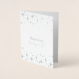 ベビーダストカード不妊ウィズシルバーフォイル 箔カード