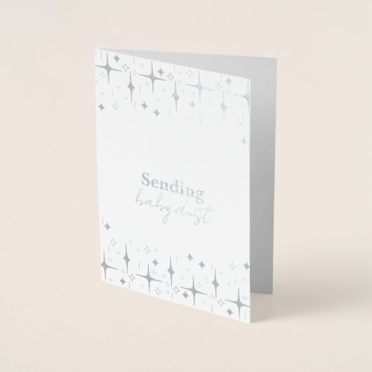 ベビーダストカード不妊ウィズシルバーフォイル 箔カード (正面)