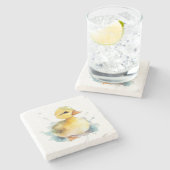 ベビーダックウォーターカラーストーンコースター ストーンコースター (横)