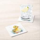 ベビーダックウォーターカラー紙コースター スクエアペーパーコースター (インサイチュ)