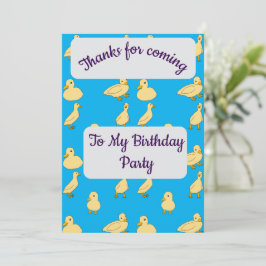 ベビーダックスサンキューカード 招待状