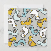 ベビーダックス写真コラージュ少年の誕生のお知らせ 案内状 (裏面)