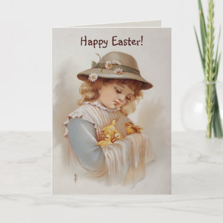 ベビーダックス春と復活祭の女の子 シーズンカード