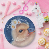 ベビーダックハッピーバースデー ペーパープレート (パーティー)