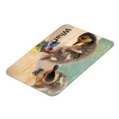 ベビーダック何を見て？ マグネット (左側)