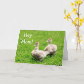 ベビーダック用ママ誕生日カード カード (黄色い花)