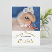 ベビーダック1歳の誕生日 招待状 (スタンド正面)