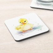 ベビーダック2水彩懸命プラスチックコースター コースター (左側)