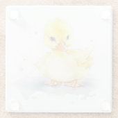 ベビーダック2水色ガラスコースター ガラスコースター (裏面)