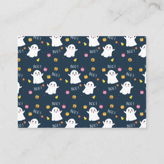 ベビーダークブルーハロウィーン囲いカード用の本 エンクロージャーカード (裏面)