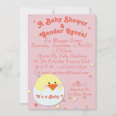 ベビーチキンオンシャワー&ジェンダーリビール招待状 招待状 (正面)
