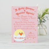 ベビーチキンオンシャワー&ジェンダーリビール招待状 招待状 (スタンド正面)