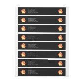 ベビーチキン-かわいいカスタム文字 ラップアラウンド宛名ラベル (シート)