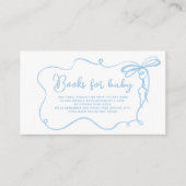 ベビーチケットのためのブルーボウの波状枠優美な本 エンクロージャーカード (正面)