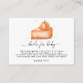 ベビーチケットエンクロージャカード用カボチャのパイブック エンクロージャーカード (正面)