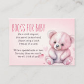 ベビーチケット用の小さな甘いクマの本 エンクロージャーカード (正面)