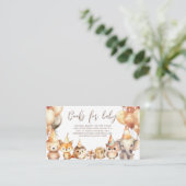 ベビーチケット用の森林動物ブック エンクロージャーカード (スタンド正面)