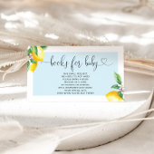 ベビーチケット用の水色ブルーレモンブック エンクロージャーカード