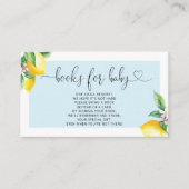 ベビーチケット用の水色ブルーレモンブック エンクロージャーカード (正面)