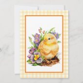 ベビーチックイエローバースデーパーティー 招待状 (裏面)