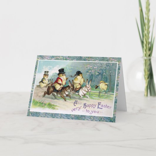 ベビーチックスはイースター・モルンの英語の狩りに シーズンカード (正面)