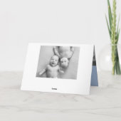 ベビーチックツインボーイズ写真誕生発表 案内状 (裏面)