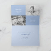 ベビーチックツインボーイズ写真誕生発表 案内状 (内部)