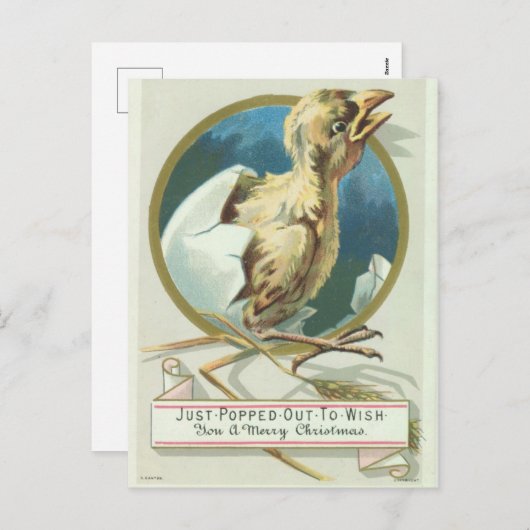 ベビーチックビクトリアンクリスマスカード シーズンポストカード (正面/裏面)