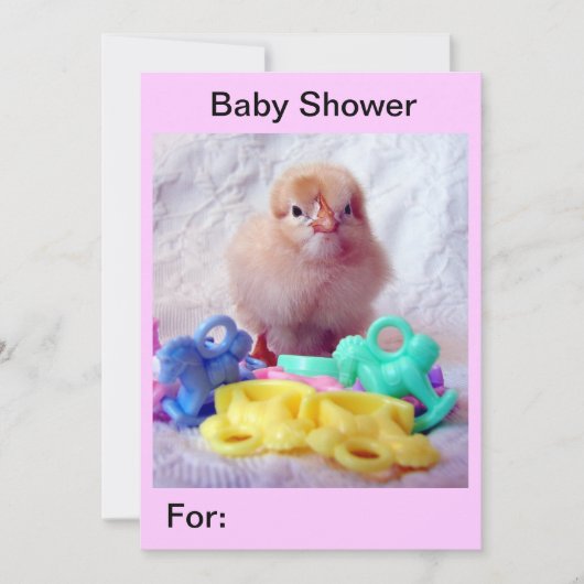 ベビーチックベイビーシャワー 招待状 (正面)