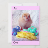 ベビーチックベイビーシャワー 招待状 (裏面)