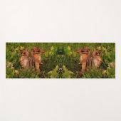 ベビーチップマンクス抽象芸術アニマルアート ヨガマット (正面(横))