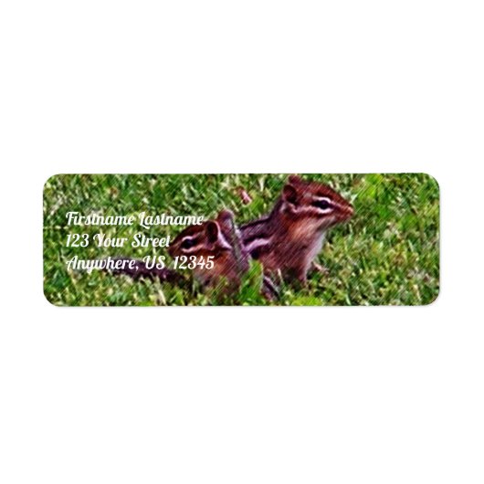 ベビーチップムンクの最初の日#4動物のアドレス ラベル (正面)