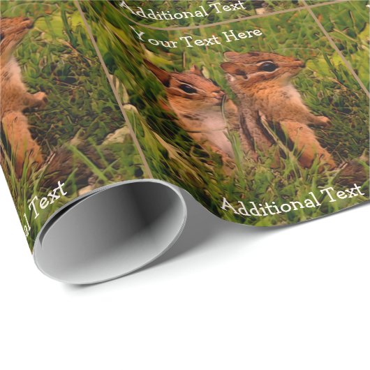 ベビーチップムンクス動物パーソナライズされた芸術 ラッピングペーパー (ロールコーナー)