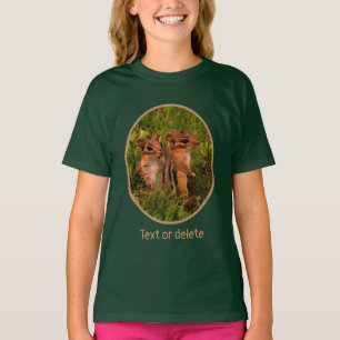 ベビーチップムンクス動物パーソナライズされた芸術 Tシャツ