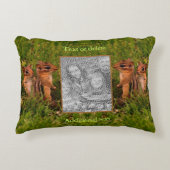 ベビーチップムンクフレーム独自の写真を作成 アクセントクッション (正面)