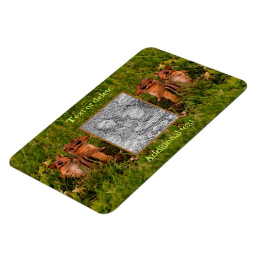 ベビーチップムンクフレーム独自の写真を作成 マグネット (左側)