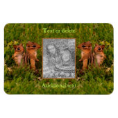 ベビーチップムンクフレーム独自の写真を作成 マグネット (横)