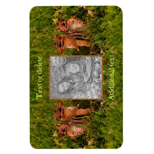 ベビーチップムンクフレーム独自の写真を作成 マグネット (縦)