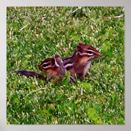 ベビーチムンクス初日#4動物ポスター ポスター (正面)