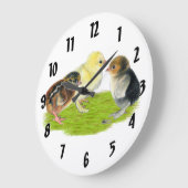 ベビーチヨトリオ ラージ壁時計 (傾斜)