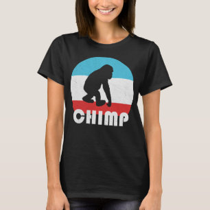 ベビーチンパンジーチンプヴィンテージレトロシルエットGIF Tシャツ