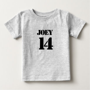 ベビーチームのジャージ番号ベビーTシャツ ベビーTシャツ