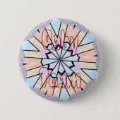 ベビーチーム赤ちゃんシャワガーリーーのシームレスシックデザイン 缶バッジ (正面)