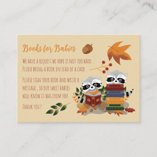 ベビーツインアライグマのエンクロージャカードの書籍 エンクロージャーカード (正面)